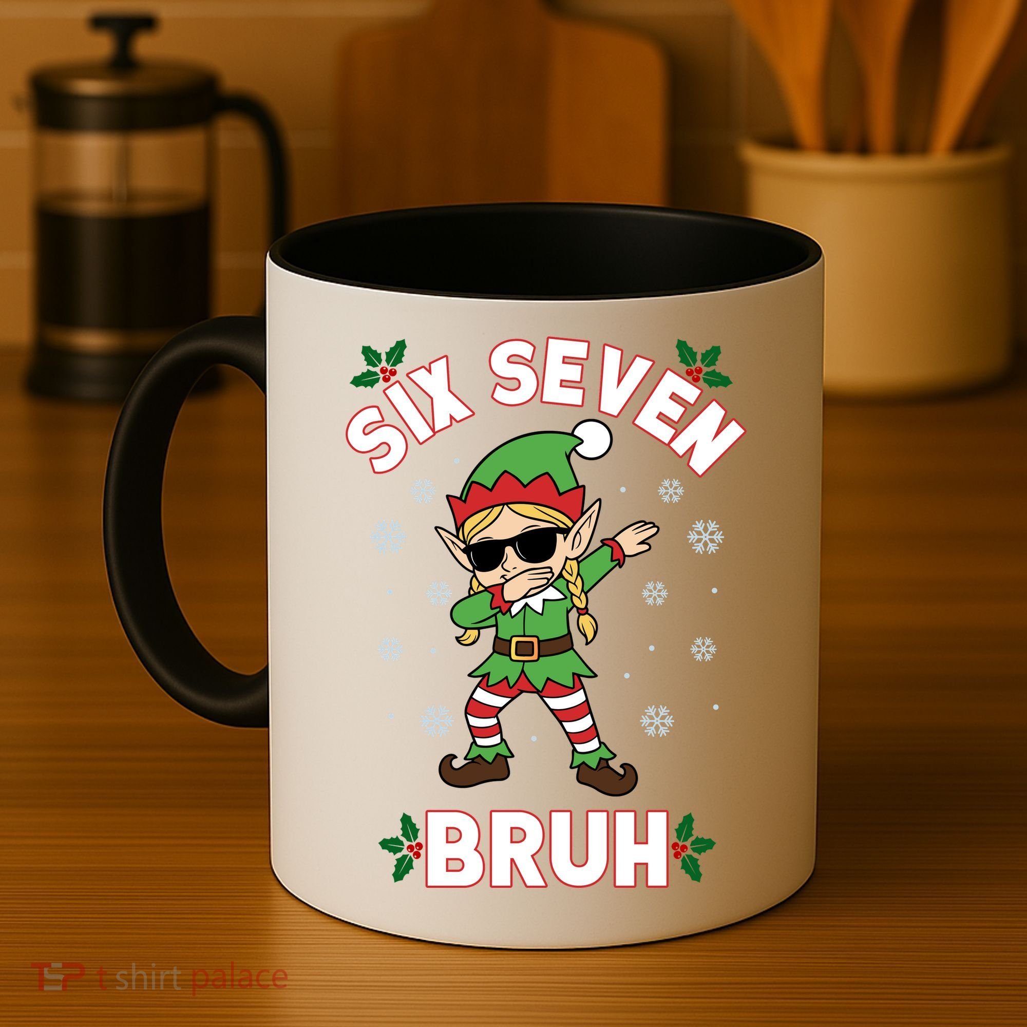 Dabbing Elf Six Seven Bruh Christmas 67 Meme Xmas Coffee Mug