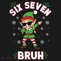 Dabbing Elf Six Seven Bruh Christmas 67 Meme Xmas Women's Hoodie thumb 2