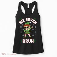 Dabbing Elf Six Seven Bruh Christmas 67 Meme Xmas Women's Tank Top thumb 0