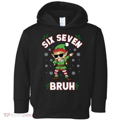 Dabbing Elf Six Seven Bruh Christmas 67 Meme Xmas Toddler Hoodie