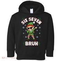 Dabbing Elf Six Seven Bruh Christmas 67 Meme Xmas Toddler Hoodie thumb 0