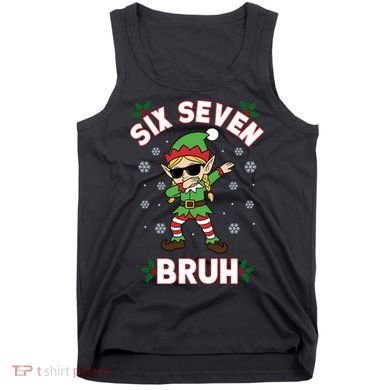 Dabbing Elf Six Seven Bruh Christmas 67 Meme Xmas Tank Top