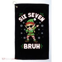 Dabbing Elf Six Seven Bruh Christmas 67 Meme Xmas Golf Towel thumb 0