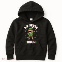 Dabbing Elf Six Seven Bruh Christmas 67 Meme Xmas Kids Hoodie thumb 0