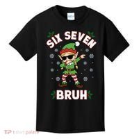 Dabbing Elf Six Seven Bruh Christmas 67 Meme Xmas Kids T-Shirt thumb 0