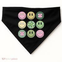 Disco Emoji St Patrick Day Cute USA-Made Doggie Bandana thumb 0