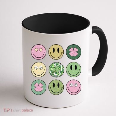 Disco Emoji St Patrick Day Cute Coffee Mug back