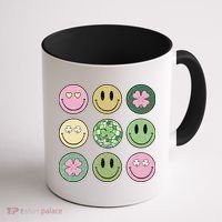 Disco Emoji St Patrick Day Cute Coffee Mug thumb 1