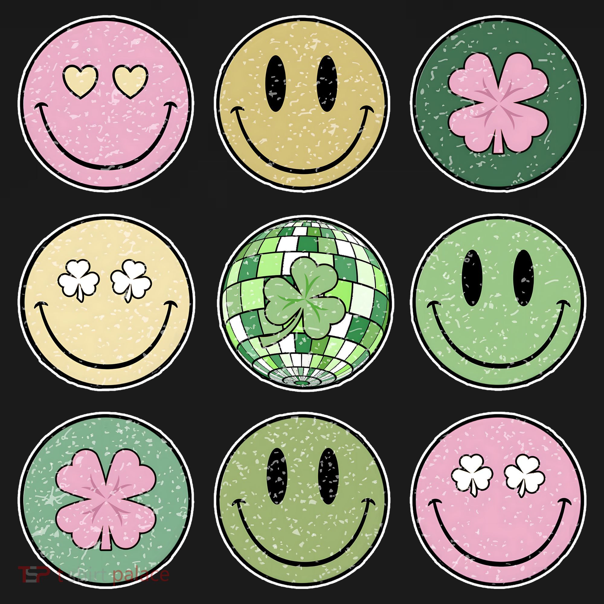 Disco Emoji St Patrick Day Cute Polo