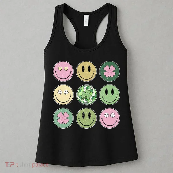 Disco Emoji St Patrick Day Cute Women's Tank Top