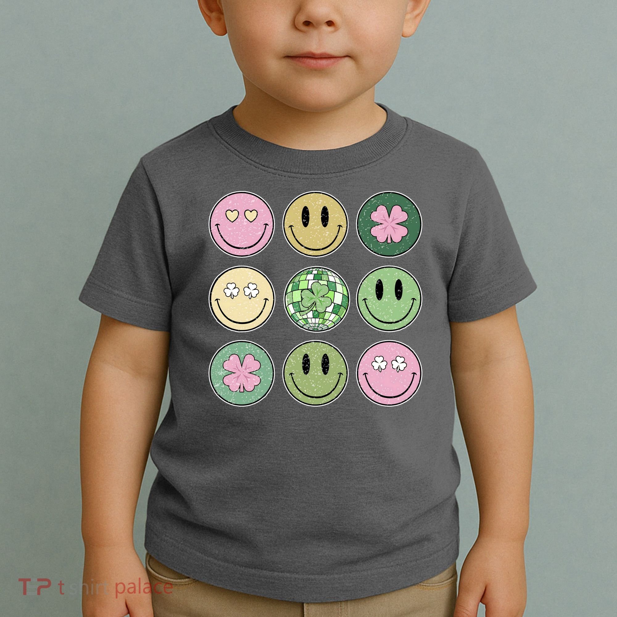 Disco Emoji St Patrick Day Cute Toddler T-Shirt