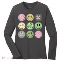 Disco Emoji St Patrick Day Cute Women's Long Sleeve Shirt thumb 0