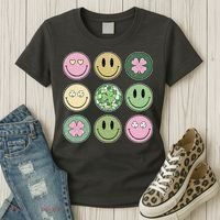 Disco Emoji St Patrick Day Cute Women's T-Shirt thumb 3