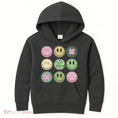 Disco Emoji St Patrick Day Cute Kids Hoodie