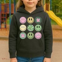Disco Emoji St Patrick Day Cute Kids Hoodie thumb 3