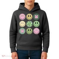 Disco Emoji St Patrick Day Cute Kids Hoodie thumb 4