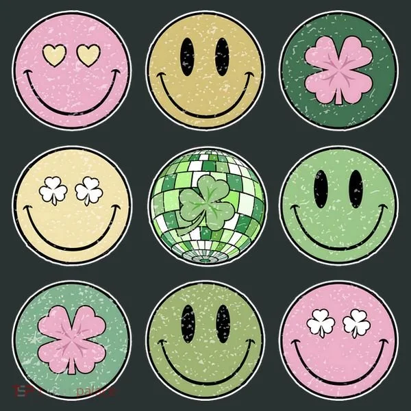 Disco Emoji St Patrick Day Cute Kids Long Sleeve Shirt