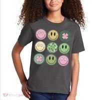 Disco Emoji St Patrick Day Cute Kids T-Shirt thumb 2