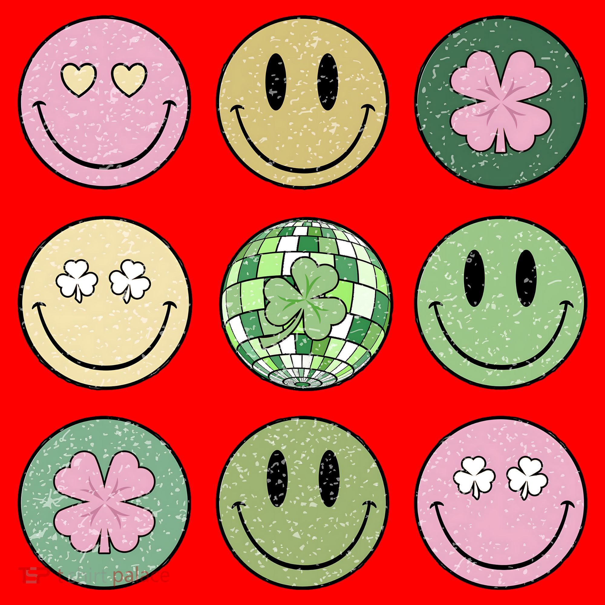 Disco Emoji St Patrick Day Cute Santa Hat