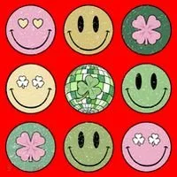 Disco Emoji St Patrick Day Cute Santa Hat thumb 1