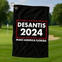 Desantis 2024 Make America Florida Election Logo Golf Towel thumb 1