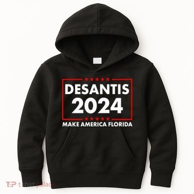 Desantis 2024 Make America Florida Election Logo Kids Hoodie
