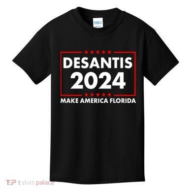 Desantis 2024 Make America Florida Election Logo Kids T-Shirt