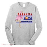 DeSantis 2024 Make America Florida Flamingo Long Sleeve Shirt thumb 0