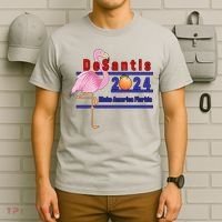 DeSantis 2024 Make America Florida Flamingo T-Shirt thumb 6