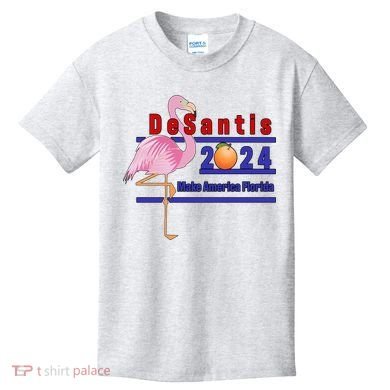 DeSantis 2024 Make America Florida Flamingo Kids T-Shirt