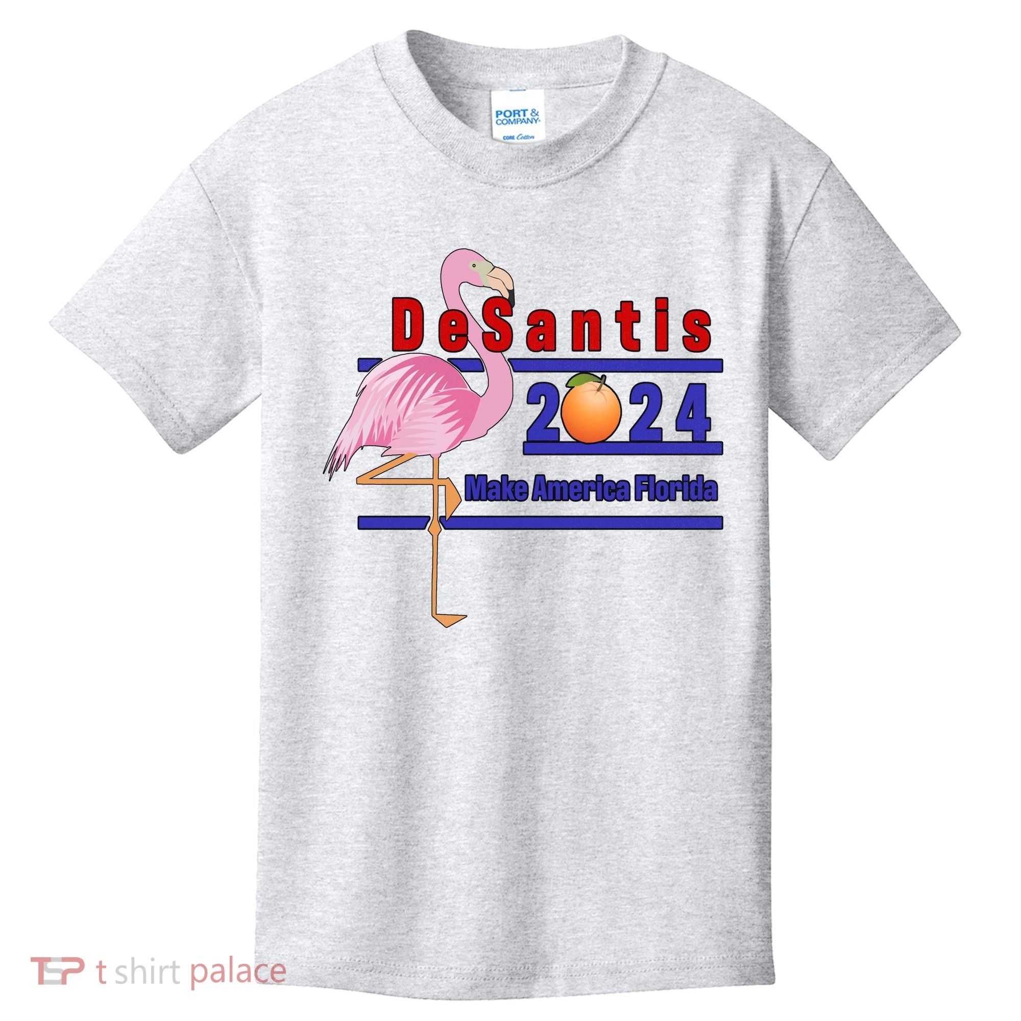 DeSantis 2024 Make America Florida Flamingo Kids T-Shirt