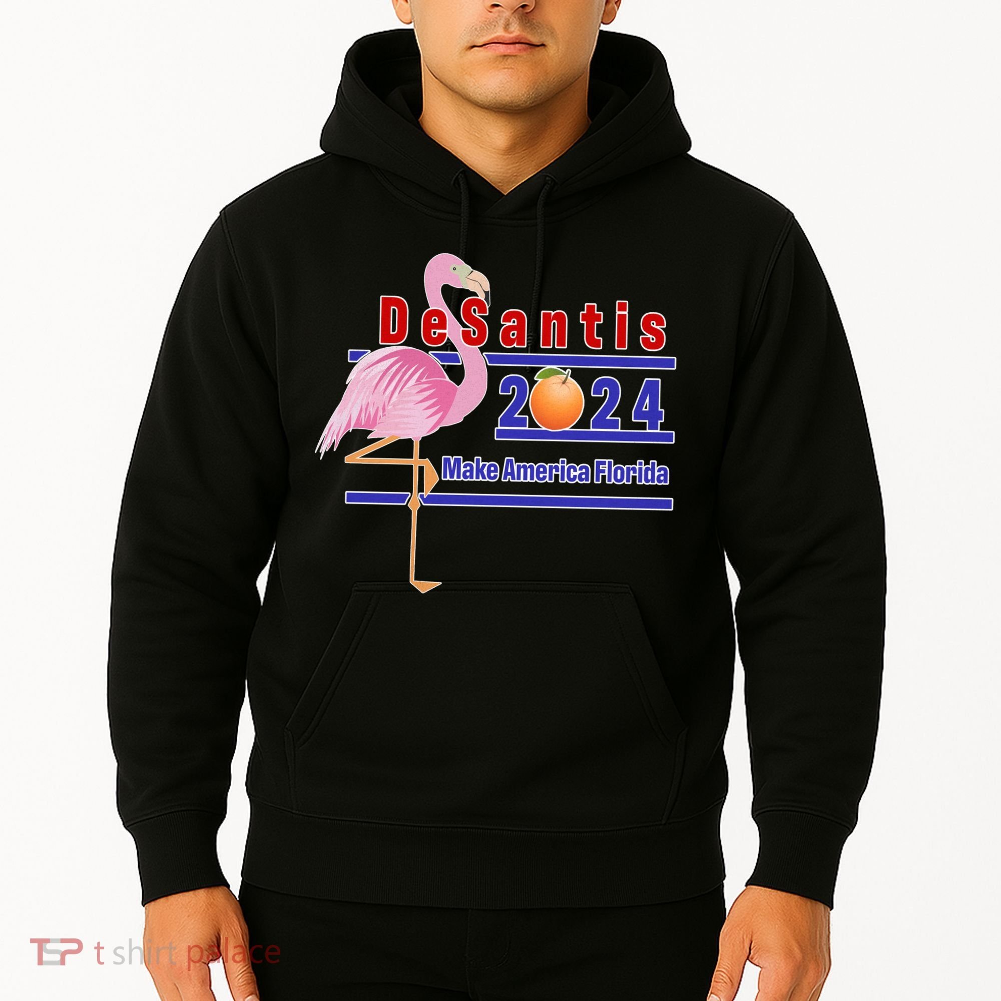 DeSantis 2024 Make America Florida Flamingo Hoodie