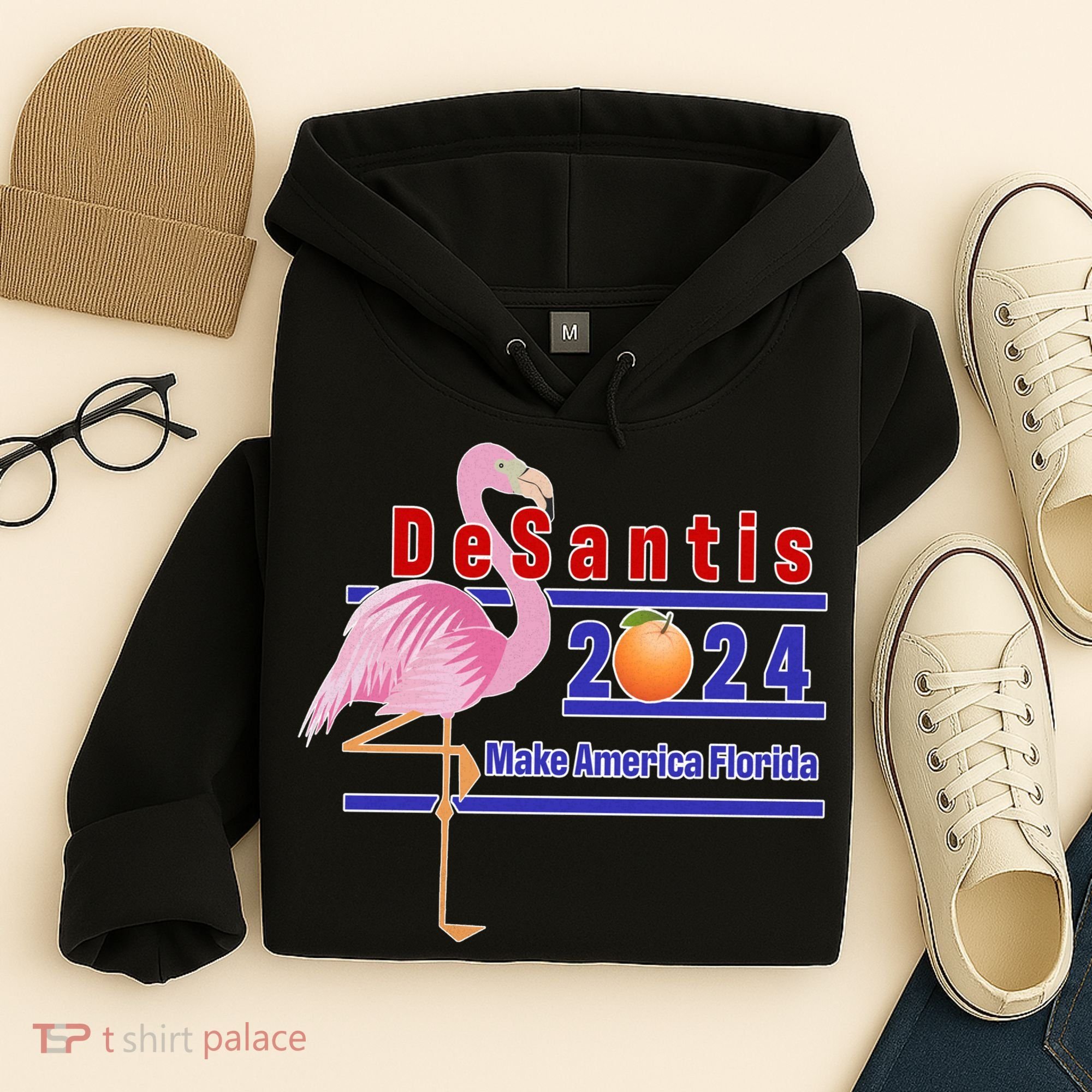 DeSantis 2024 Make America Florida Flamingo Hoodie