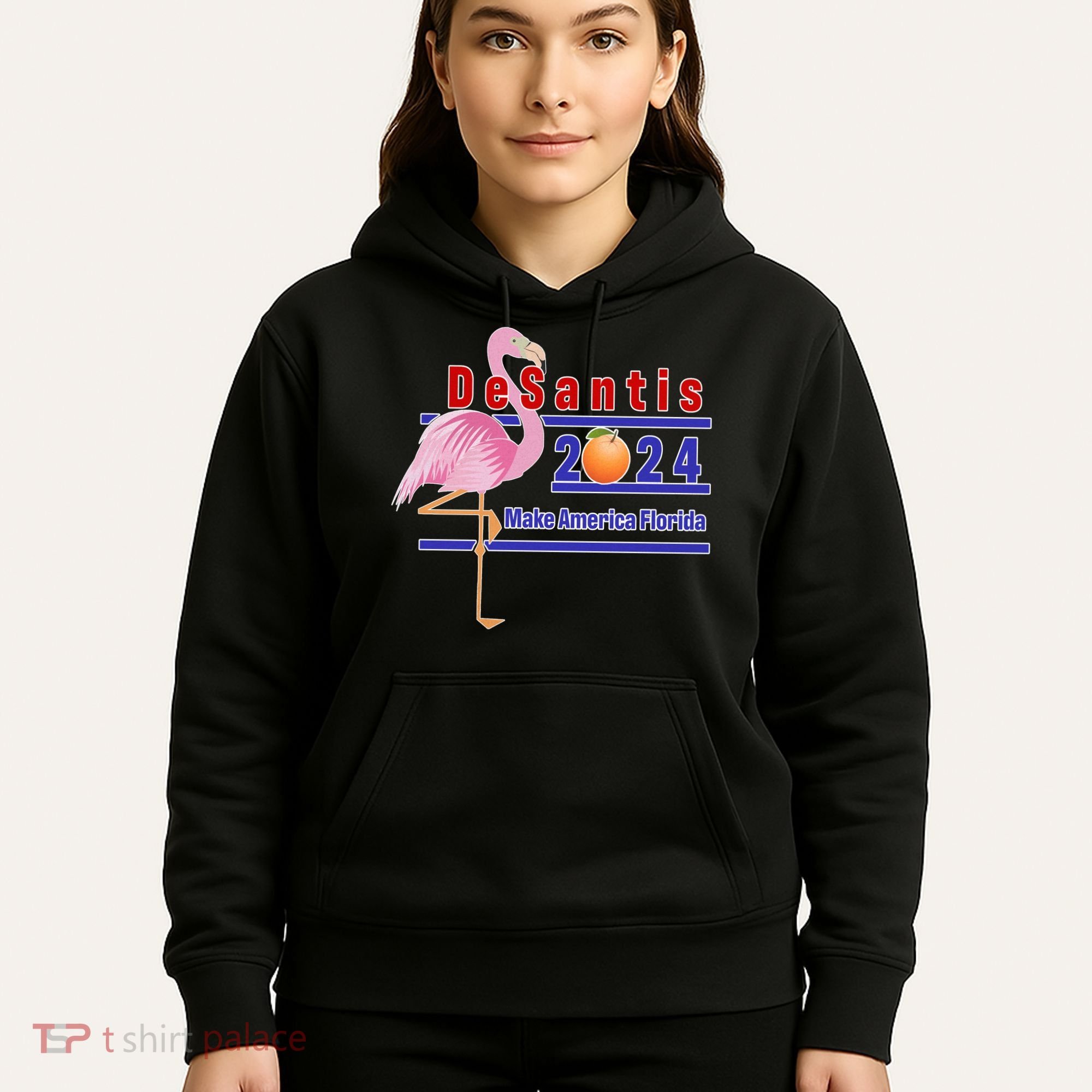 DeSantis 2024 Make America Florida Flamingo Hoodie