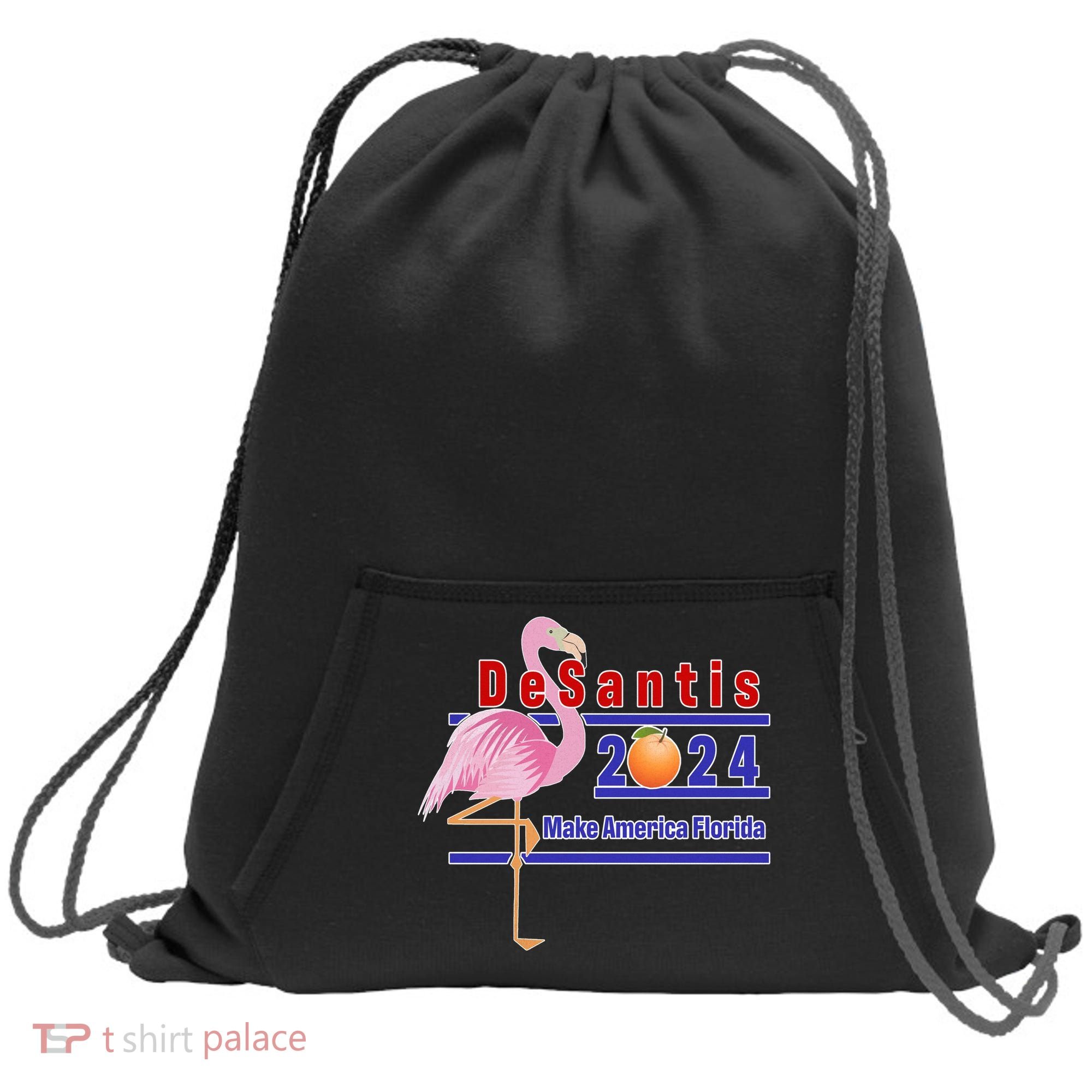 DeSantis 2024 Make America Florida Flamingo Sweatshirt Cinch Pack Bag