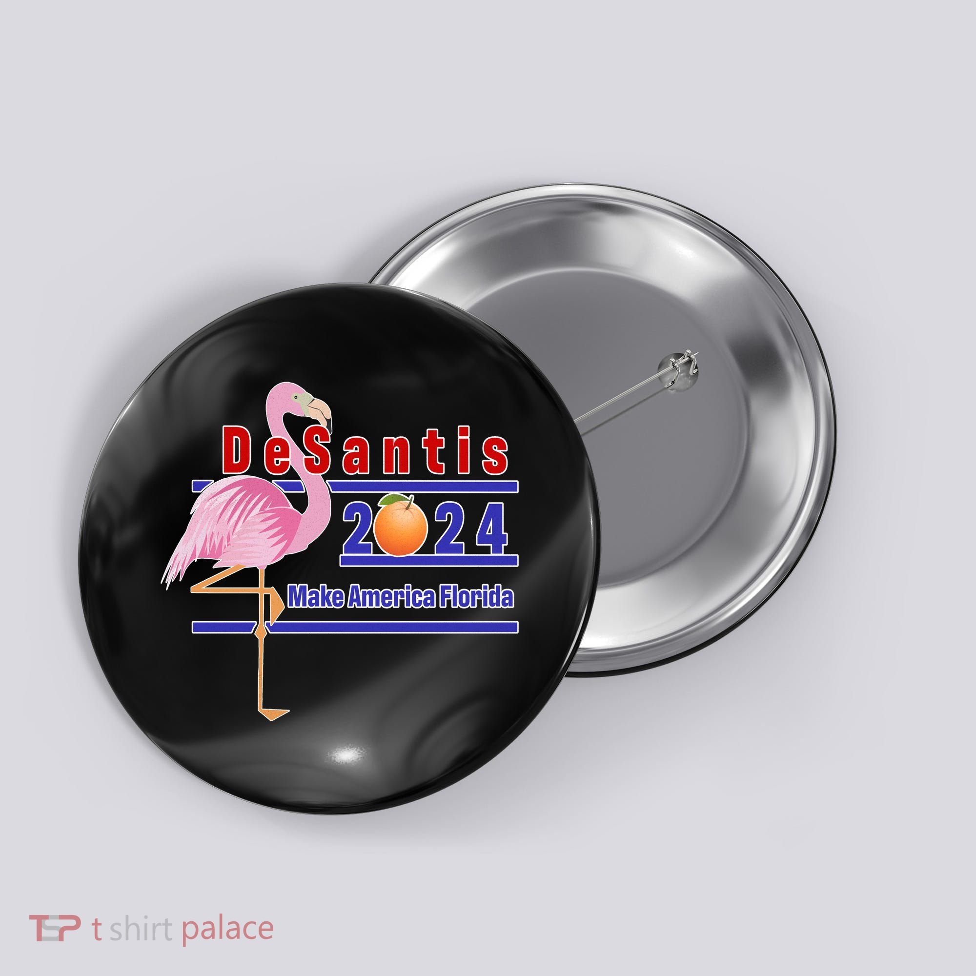 DeSantis 2024 Make America Florida Flamingo Button