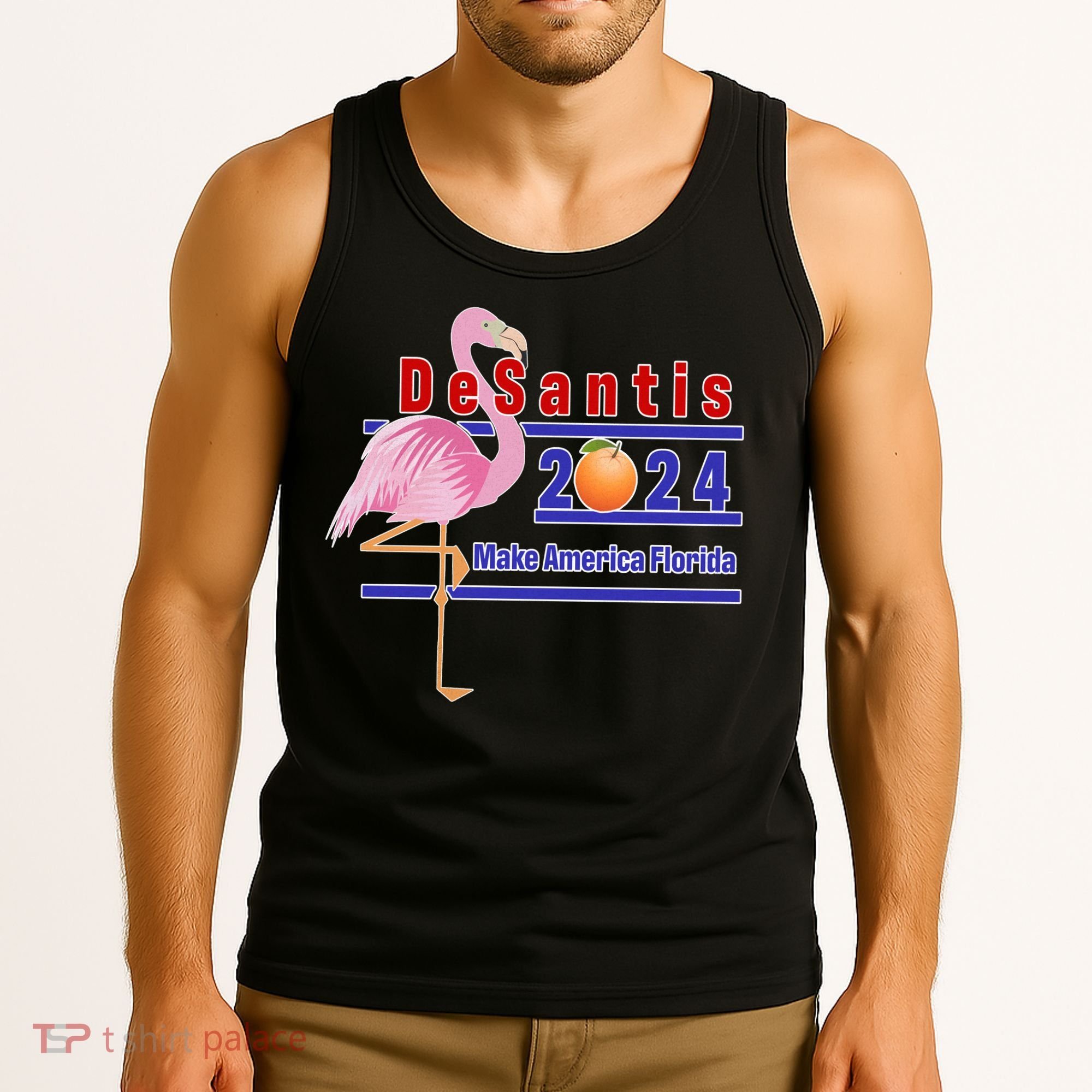 DeSantis 2024 Make America Florida Flamingo Tank Top