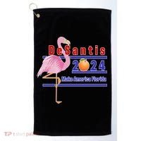 DeSantis 2024 Make America Florida Flamingo Golf Towel thumb 0