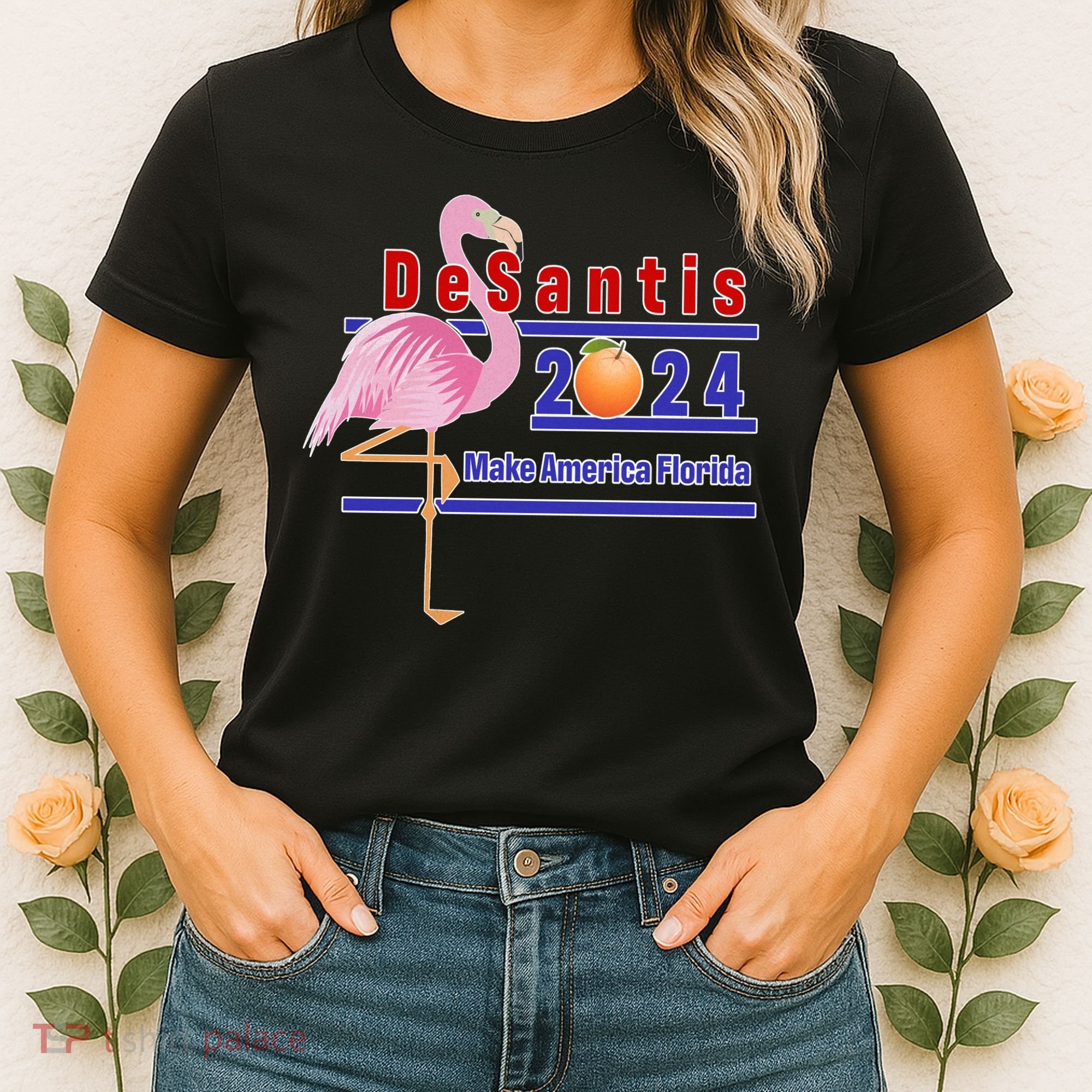 DeSantis 2024 Make America Florida Flamingo Women's T-Shirt