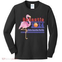 DeSantis 2024 Make America Florida Flamingo Kids Long Sleeve Shirt thumb 0