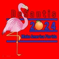 DeSantis 2024 Make America Florida Flamingo Santa Hat thumb 1