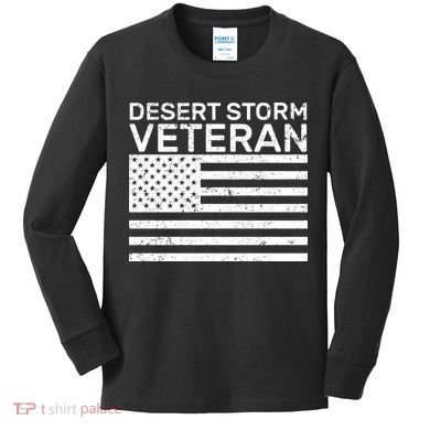 Desert Storm Veteran Kids Long Sleeve Shirt