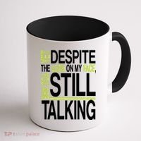 Despite This Look You Are Still Talking Coffee Mug thumb 1