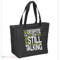 Despite This Look You Are Still Talking Tote Bag thumb 2