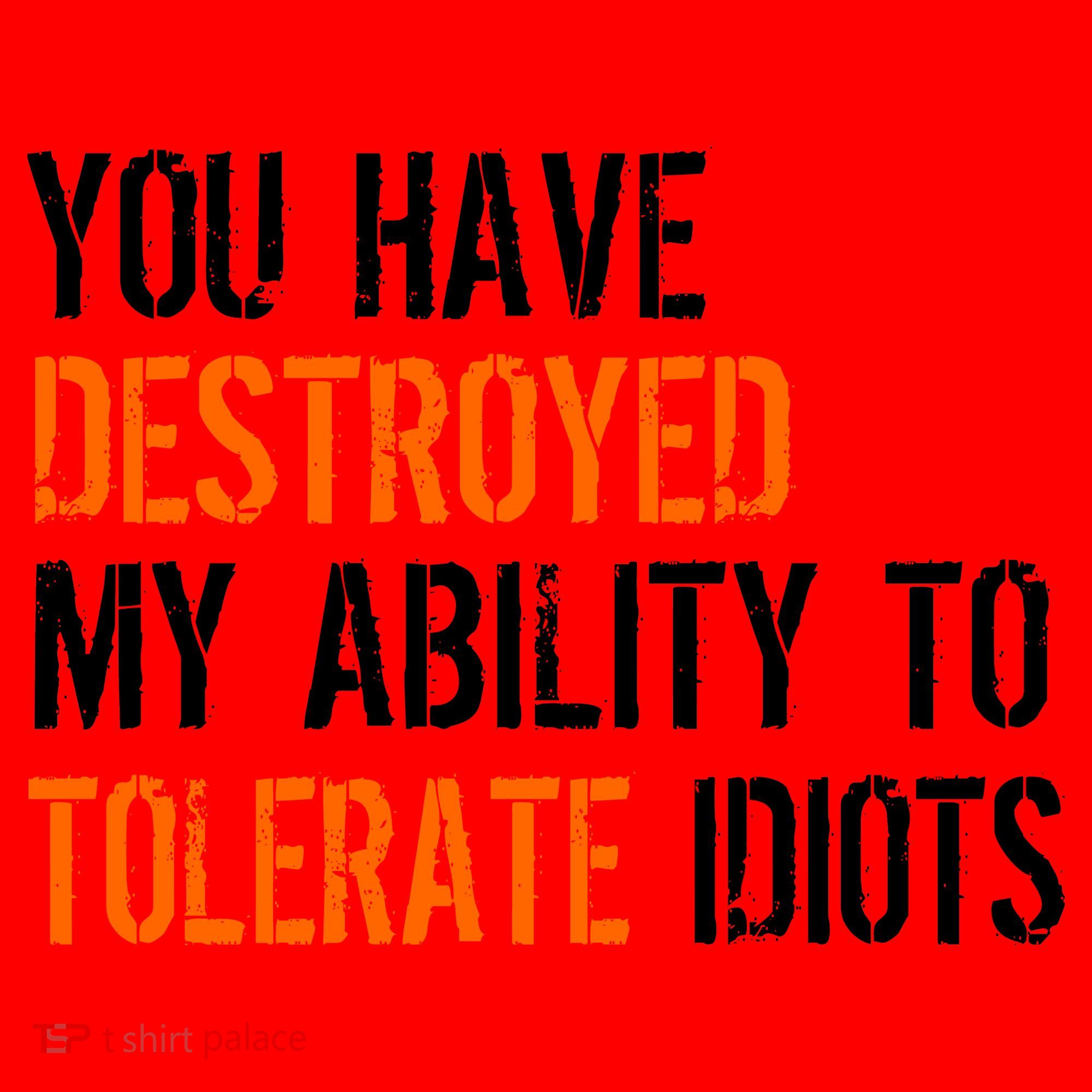 Destroyed Ability Tolerate Idiots Santa Hat