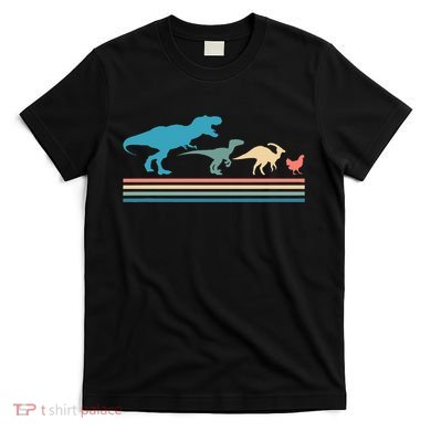Dinosaur Evolution Trex Velociraptor Chicken T-Shirt