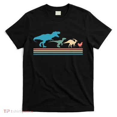 Dinosaur Evolution Trex Velociraptor Chicken T-Shirt