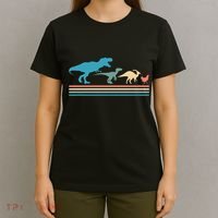 Dinosaur Evolution Trex Velociraptor Chicken T-Shirt thumb 4