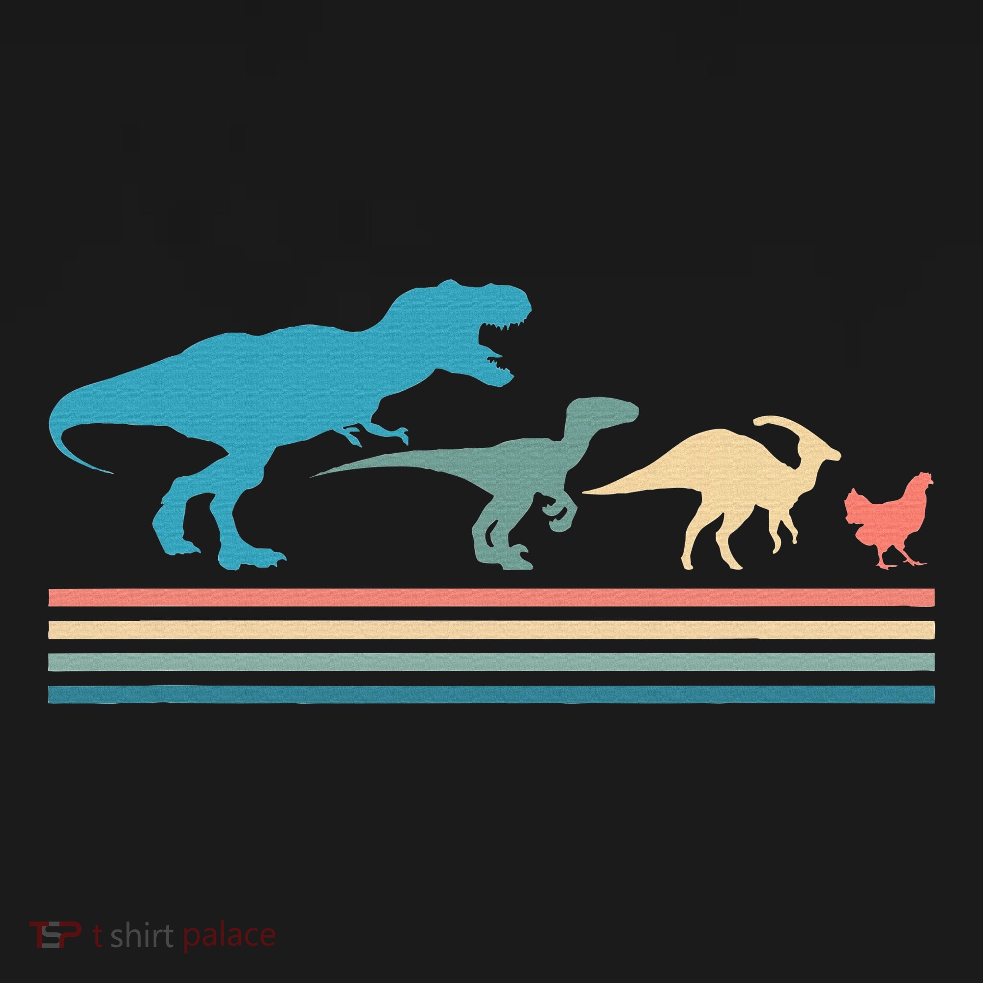 Dinosaur Evolution Trex Velociraptor Chicken T-Shirt