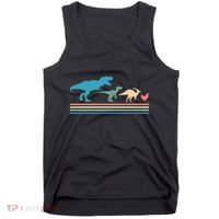 Dinosaur Evolution Trex Velociraptor Chicken Tank Top thumb 0